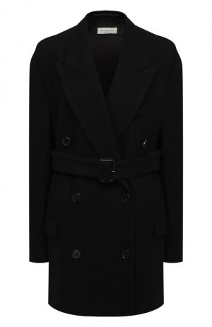 Шерстяное пальто Dries Van Noten. Цвет: чёрный