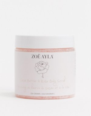 Скраб для тела с маслом какао и экстрактом розы -Розовый Zoe Ayla