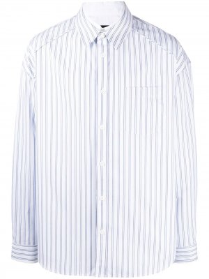 Полосатая рубашка с длинными рукавами Juun.J. Цвет: белый