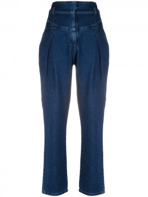 Прямые джинсы с завышенной талией Alberta Ferretti. Цвет: синий