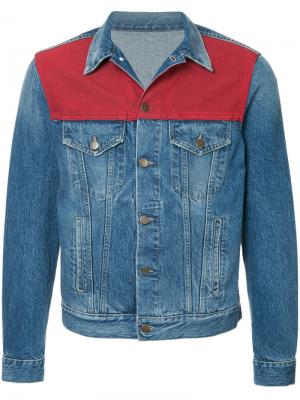 Джинсовая куртка с контрастной панелью Ports V. Цвет: синий
