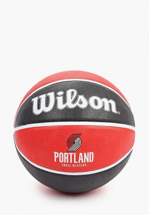 Мяч баскетбольный Wilson NBA TEAM TRIBUTE BSKT POR BLAZERS. Цвет: красный