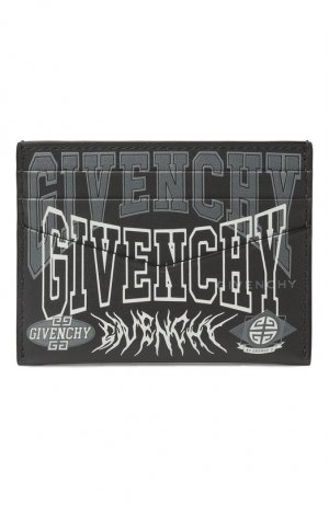 Кожаный футляр для кредитных карт Givenchy. Цвет: серый