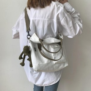 Женская сумка Tide, корейская версия модной холщовой сумки-тоут, через плечо, большая вместительная плечо VIA ROMA