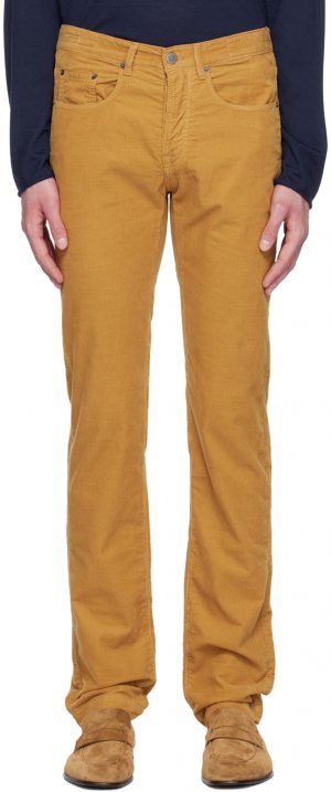 Желтые брюки из алунги Massimo Alba