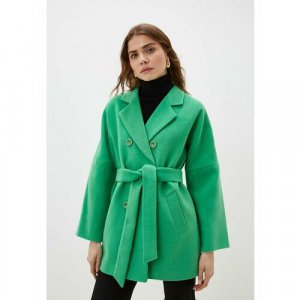 Пальто , размер 48, зеленый Louren Wilton. Цвет: зеленый