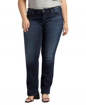 Узкие зауженные джинсы britt размера плюс с низкой посадкой Silver Jeans Co.