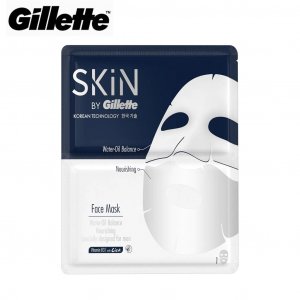 Маска для лица Skin By , корейская технология, водно-масляный баланс, питательная, специально разработана мужчин, витамин В3 с цикой, 1/3/6 шт. Gillette