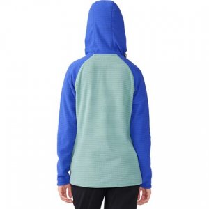 Толстовка туника Summit Grid - женская , цвет Lichen Green/Blue Print Mountain Hardwear