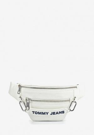 Сумка поясная Tommy Jeans TO052BWDQUX7. Цвет: белый