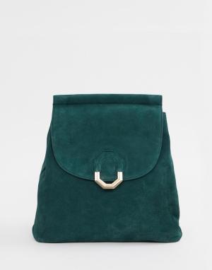 Замшевый рюкзак -Зеленый ASOS DESIGN