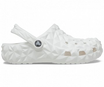 Классические сабо с геометрическим рисунком женские, цвет White Crocs