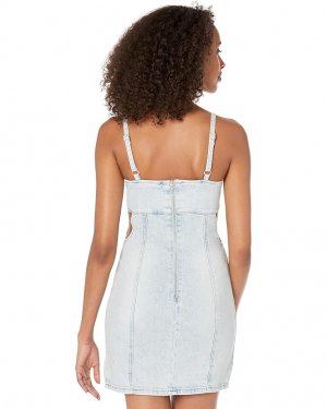 Платье Denim Mini Dress with Seaming and Cutout Detail in Payback, цвет Payback Blank NYC