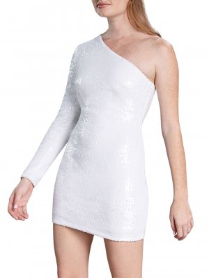 Асимметричное платье из джерси с пайетками Serena , белый Dress The Population