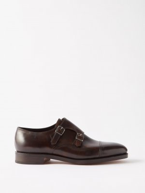 Кожаные туфли william с ремешком-монками , коричневый John Lobb