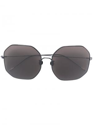 Ультратонкие солнцезащитные очки-авиаторы Ann Demeulemeester. Цвет: черный