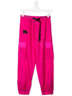 Зауженные брюки карго Cinzia Araia Kids. Цвет: розовый