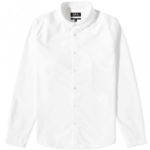Оксфордская рубашка на пуговицах с логотипом Greg, белый A.P.C.