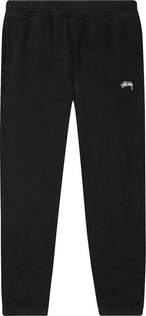 Брюки Stock Logo Pant 'Black', черный Stussy