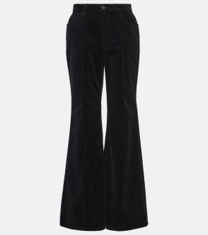 Расклешенные брюки из хлопкового бархата , черный Polo Ralph Lauren