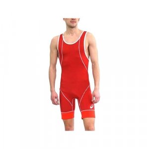 Трико Wrestling Suit, размер S, красный ASICS. Цвет: красный