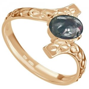 Серебряное кольцо с натуральным опалом (черным) - размер 22,5 LAZURIT-ONLINE. Цвет: белый