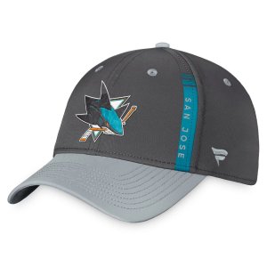 Мужская шапка Branded Charcoal/серая San Jose Sharks Authentic Pro Home Ice Flex Hat Fanatics