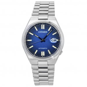 Автоматические мужские часы Tsuyosa из нержавеющей стали с синим циферблатом NJ0151-88L Citizen