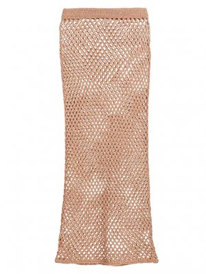 Трикотажная юбка-миди с блестками , цвет bronze Line & Dot