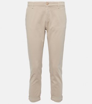 Твиловые зауженные брюки caden со средней посадкой Ag Jeans, бежевый Jeans