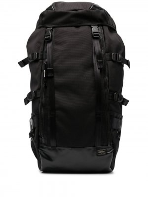 Рюкзак с нашивкой-логотипом и пряжками Porter-Yoshida & Co.. Цвет: черный