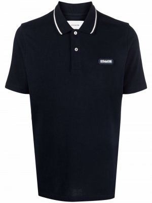 Рубашка поло Essential с нашивкой-логотипом Coach. Цвет: синий