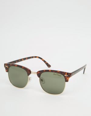 Черепаховые солнцезащитные очки в стиле ретро Black Phoenix. Цвет: коричневый