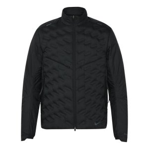 Пуховик Men's FW21 Solid Color Hooded Long Sleeves Black Down Jacket, черный Nike