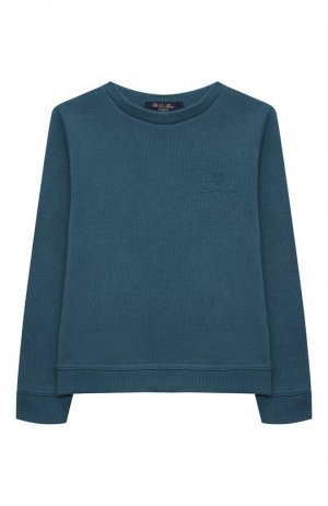 Хлопковый пуловер Loro Piana. Цвет: зелёный