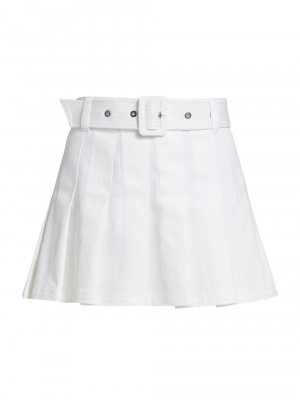 Плиссированная мини-юбка Janina с поясом , белый Cinq à Sept