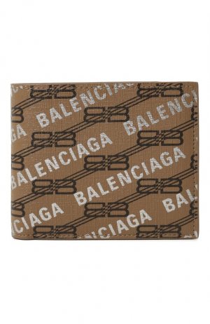 Кожаное портмоне Balenciaga. Цвет: коричневый