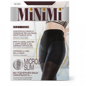 Колготки Micro&Slim, размер 3/M, черный MiNiMi. Цвет: черный