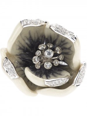 Кольцо с бриллиантами а форме тюльпана Madame. Цвет: золотистый