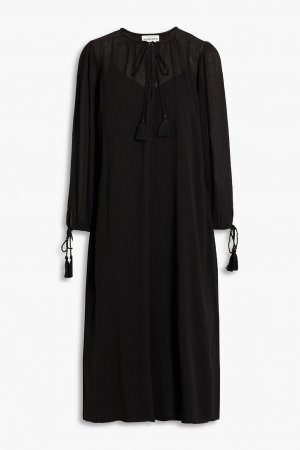 Платье миди Lilou из хлопкового газа с кисточками , черный ANTIK BATIK