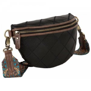 Женская сумка Pola, через плечо, на поясе, удобная сумка,натуральная кожа, кросс-боди 23.5 x 16 9 POLAR. Цвет: черный