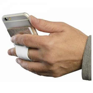 Картхолдер для телефона с отверстием пальца, белый yoogift. Цвет: белый