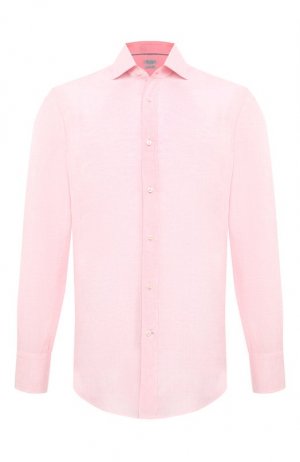 Льняная рубашка Brunello Cucinelli. Цвет: розовый