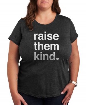 Модная футболка больших размеров с рисунком Raise m Kind, серый Air Waves