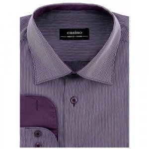 Рубашка , размер 174-184/39, фиолетовый Casino. Цвет: фиолетовый