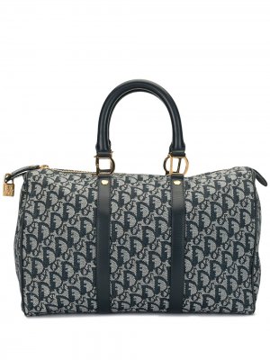 Дорожная сумка Boston с узором Trotter Christian Dior. Цвет: синий