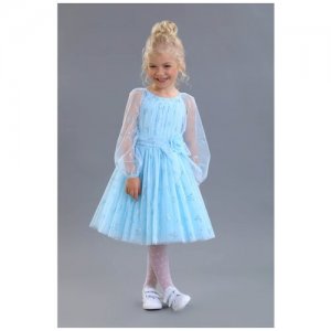 Платье , размер 116, голубой Маленькая Леди. Цвет: голубой
