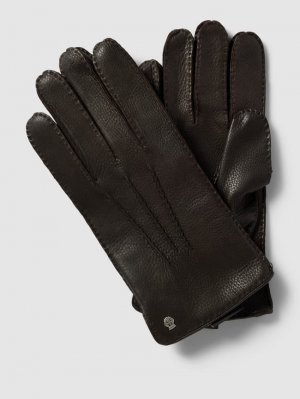 Перчатки с детализацией лейбла модели Garmisch, темно-коричневый Roeckl
