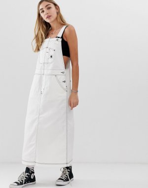 Свободное джинсовое платье-комбинезон -Белый Carhartt WIP