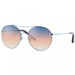 Солнцезащитные очки , круглые, оправа: металл, для женщин, голубой Matthew Williamson. Цвет: синий